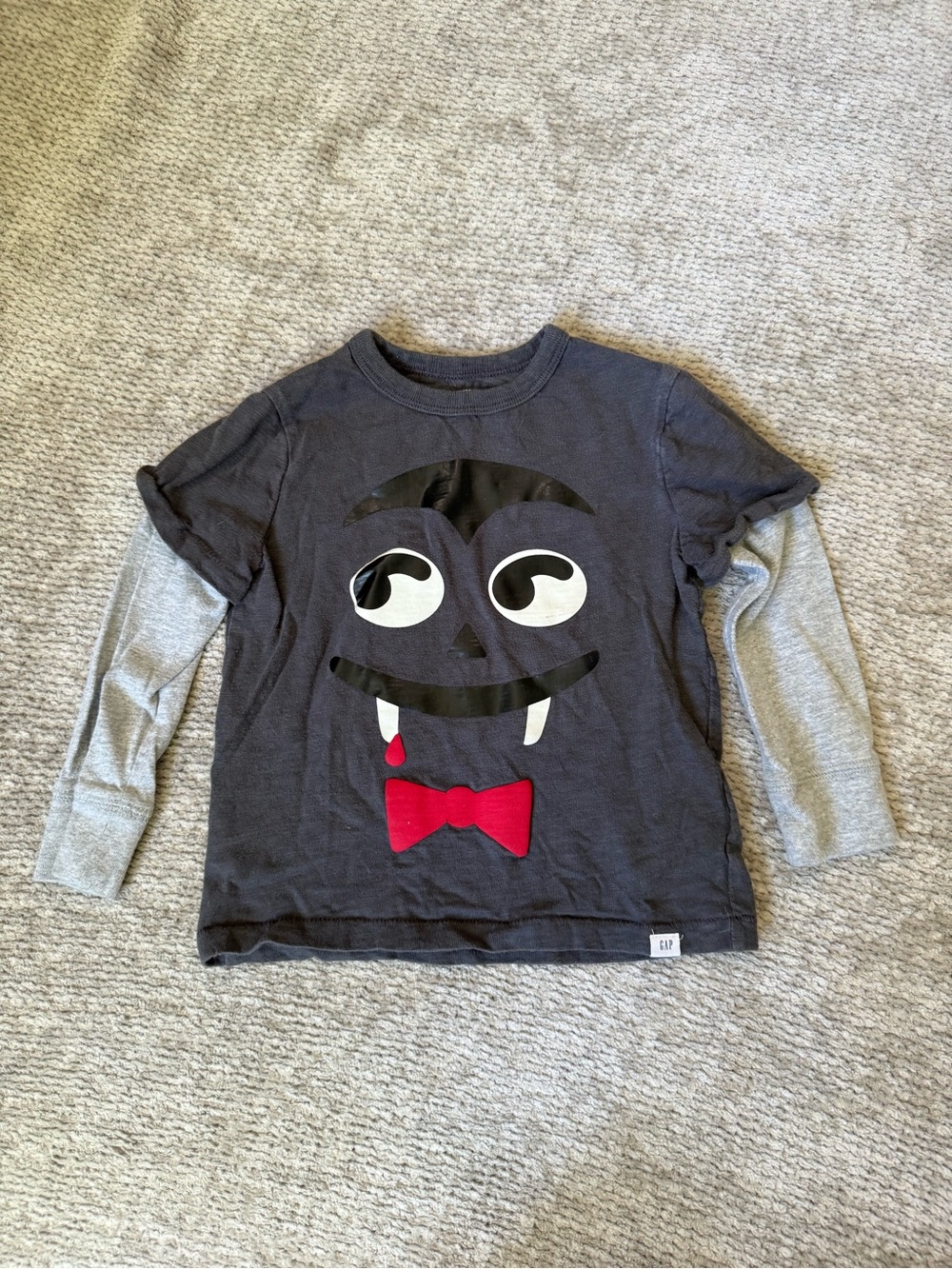 Baby Gap Halloween Vampire Layered Long Sleeve Graphic Tee 3 Years